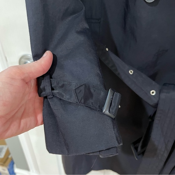 Reitmans navy blue double breasted trench coat size large - Picture 10 of 13